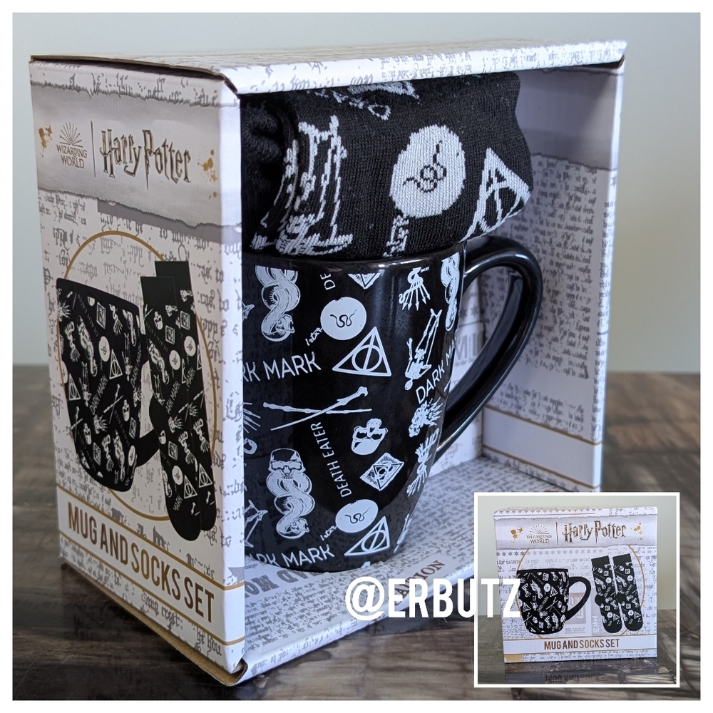 Warner Bros. Harry Potter THE DARK MARK Matching Voldemort Mug and Socks Set 💀